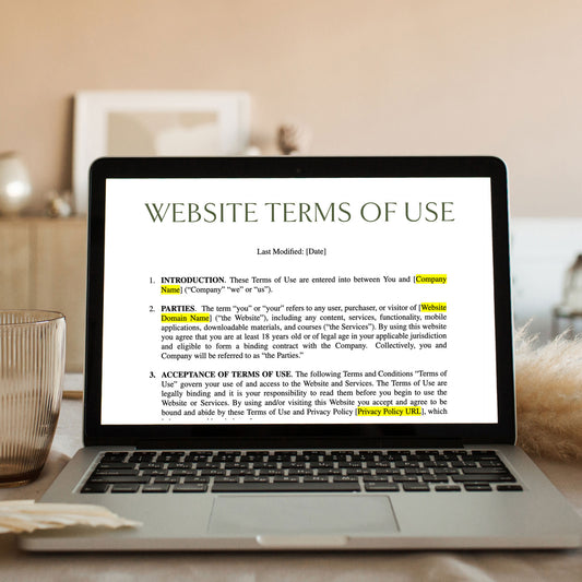 Website Terms Of Use